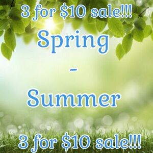 🌸🌴 Spring - Summer closeout 3 for $10
All items marked with a 🌸🌴 
3 for $10.